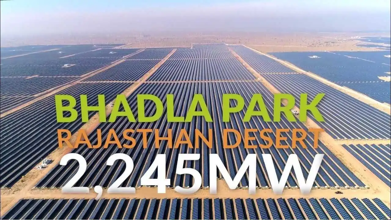  India Builds World's Largest Solar Park at Bhadla in Rajasthan to Decarbonize Its Energy Production